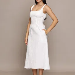 French Connection A-Line Midi Dress image 4