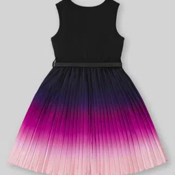 INCLUD Girls Colourblocked Sleeveless Fit & Flare Dress image 3