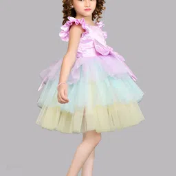 Pink Chick Layered Net Fit & Flare Dress image 4