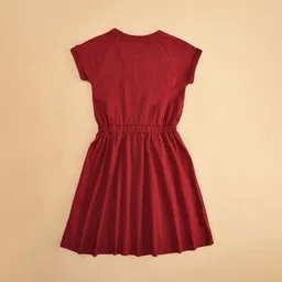 Pantaloons Junior Red Fit & Flare Dress image 2