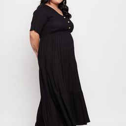 NABIA Plus Size Fit & Flared Maxi Ethnic Dress image 3