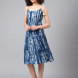 vibes by deebaco DEEBACO Tie and Dye Shoulder Straps Tier Empire Dress image 2