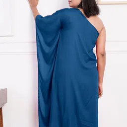 LetsDressUp Floral Printed One Shoulder A-Line Dress image 2