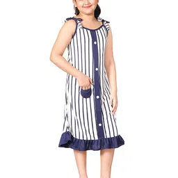 BAESD Girls Pack of 2 Polka Dots Printed A-Line Midi Dress image 2