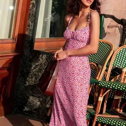 StyleCast Printed A-Line Midi Dress image 4