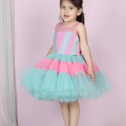 THE LITTLE CELEBS Net Fit & Flare Dress image 4