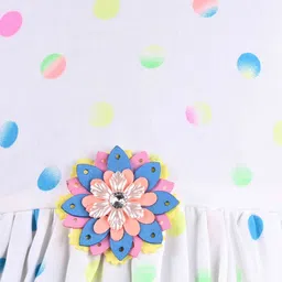 Wish Karo Polka Dot Print Satin Fit & Flare Dress image 3