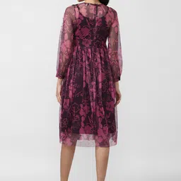 Van Heusen Woman Women Purple Floral Midi Dress image 4