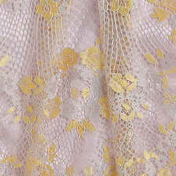 MANY FROCKS & Girls Floral Self Design Net A-Line Dress image 3