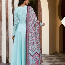 Vinya Cotton Maxi Dress With Dupatta image 3