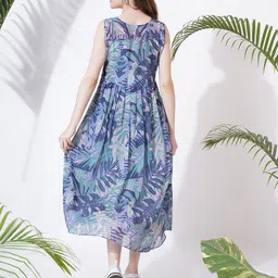 Fbella Tropical Print Georgette Maxi Dress image 4