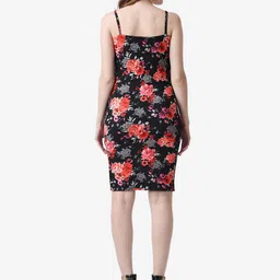Popwings Floral Printed Shoulder Straps Sheath Dress image 4