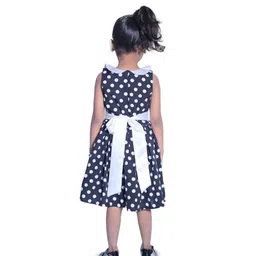 BAESD Girls Polka Dots Printed Sleeveless Flared Fit & Flare Mini Dress image 2