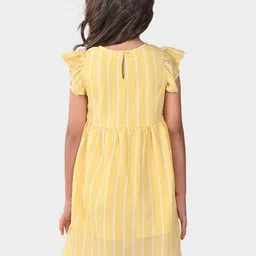 BONKIDS Girls Striped A-Line Cotton Dress image 4