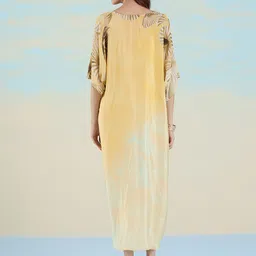 navyasa by liva Abstract Printed A-Line Midi Dress image 5