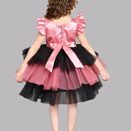 Pink Chick Layered Net Fit & Flare Dress image 5