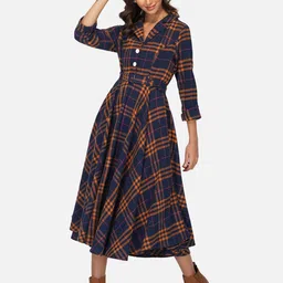 Beatnik Checked Midi Dress image 5