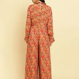 Varanga Floral Printed Basic Jumpsuit image 4