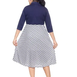 BAESD Girls Pack of 2 Polka Dots Printed A-Line Midi Dress image 4