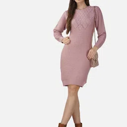 Chemistry Self Design Embellished Acrylic Jumper Dress image 3