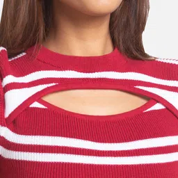 Globus Red & White Striped T-shirt Dress image 2