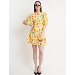 DODO & MOA Polka Dots Printed Georgette Dress image 5