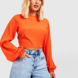 Boohoo Styled Lace-Up Back Crop Top-picture-10
