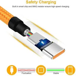 AC POWER USB Type C Cable 1 m Original 30 Watt Warp Charging Mclaren Edition Cable image 2