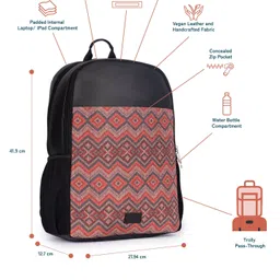 zouk 16.9 L Laptop Backpack Gwalior Weaves Statement Backpack image 3