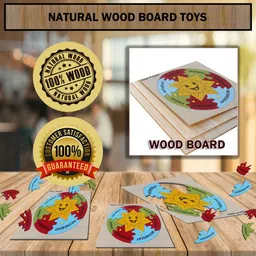 beybee Educational Learning Toys Wooden Puzzle Days Name Tray Board for Kids image 5