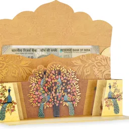 fonsie Peacock popup cash envelopes for gifting money for wedding, baby shower, shagun. Envelopes image 1