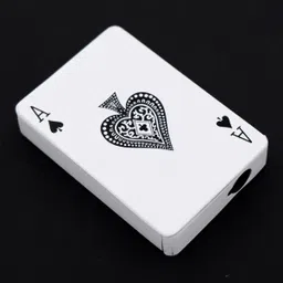 fastidious Refillable White Ace of Spade Premium Design Windproof Jet Flame Lighter Slider Pocket Lighter image 2