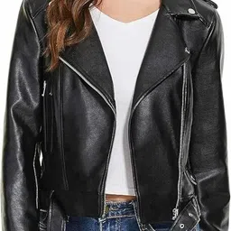 starqunt Women Solid Biker/Riding Jacket image 5