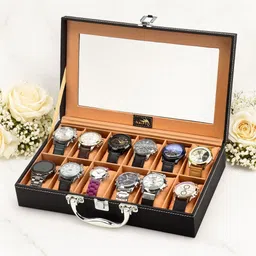 naipto Premium PU Leather Watch Storage Box Watch Box-picture-26