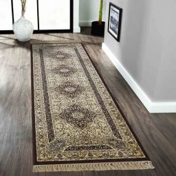 obsessions Maroon and Beige Persian 2x7 Feet Machine Made Runner-picture-19