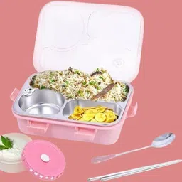 kello Stainless Steel Airtight Leak Proof Tiffin Box with Mini Container Inside K37 3 Containers Lunch Box-picture-36