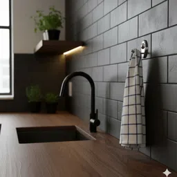 goldfinch GF-Hook For Towel Silver Towel Holder image 4