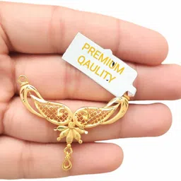 sapnapalace Simple ElegantS Gold Plated Mangalsutra Pendant Gold-plated Brass Pendant Set image 1