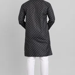 z zedup Men Printed Cotton Blend Straight Kurta image 2