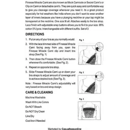 Finesse Miracle Cami Pack Of 3 Clip On Mock Camisoles image 2