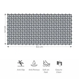 OBSESSIONS Grey Self-Designed 3000 GSM Anti-Slip Bath Mat image 2