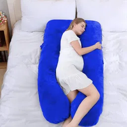 thukran Polyester Fibre Pregnancy Pillow Pack of 1 Solid image 2