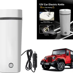 12V Stainless Steel Electric Kettle Cup Auto Shut-off For Mahindra Thar Electric Kettle-image-47