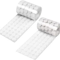 store2508 Self Adhesive Hook & Loop Round Dots Coins Fastener 20mm (2Cm) (White 100 Pairs) Stick-on Velcro image 2