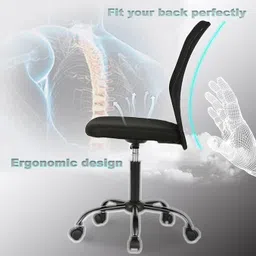 oakcraft Mesh Office Adjustable Arm Chair image 5