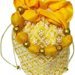 dms retail Women Yellow Potli-picture-44