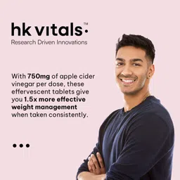 healthkart HK VITALS Apple Cider Vinegar 750 mg Effervescent Tablets, Watermelon image 4