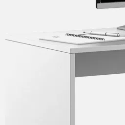 a globia creations Guide Writing Table in Frosty White & Light Brown Finish image 5