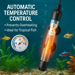 finypetz RS 50W Aquarium Heater | Adjustable, Auto Cut-Off, Waterproof | For 1–2 Ft Tanks Submersible Aquarium Immersion Heater image 2