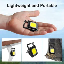 bright office Metal Body Multi-Functional Keychain Bottle Opener, Magnetic Power And Stand 6 hrs Flood Lamp Emergency Light image 3
